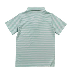 Inshore Performance Polo Light Blue Stripe main image 1