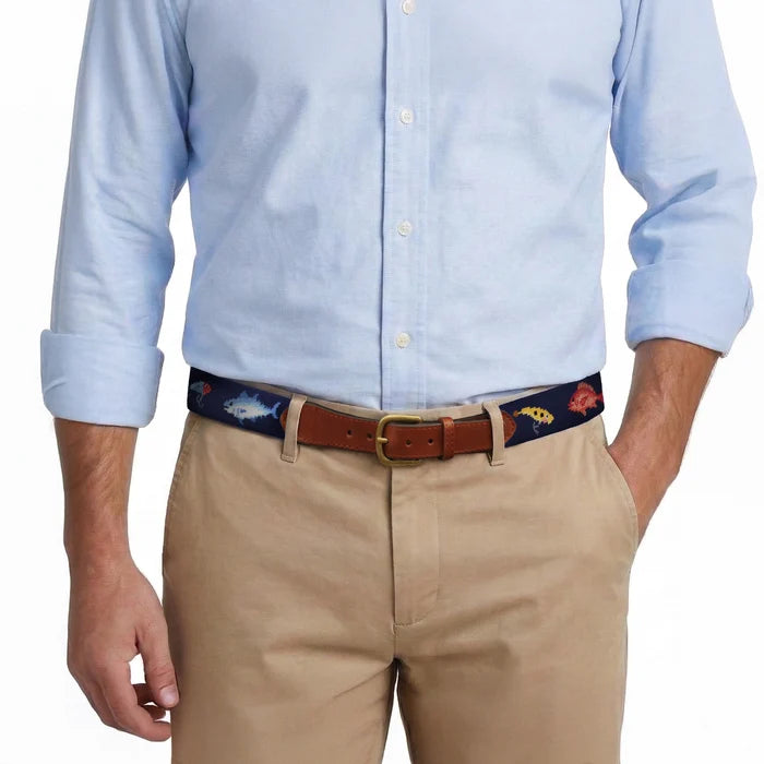 Smathers & Branson | Fish & Tackle Belt in Dark Navy