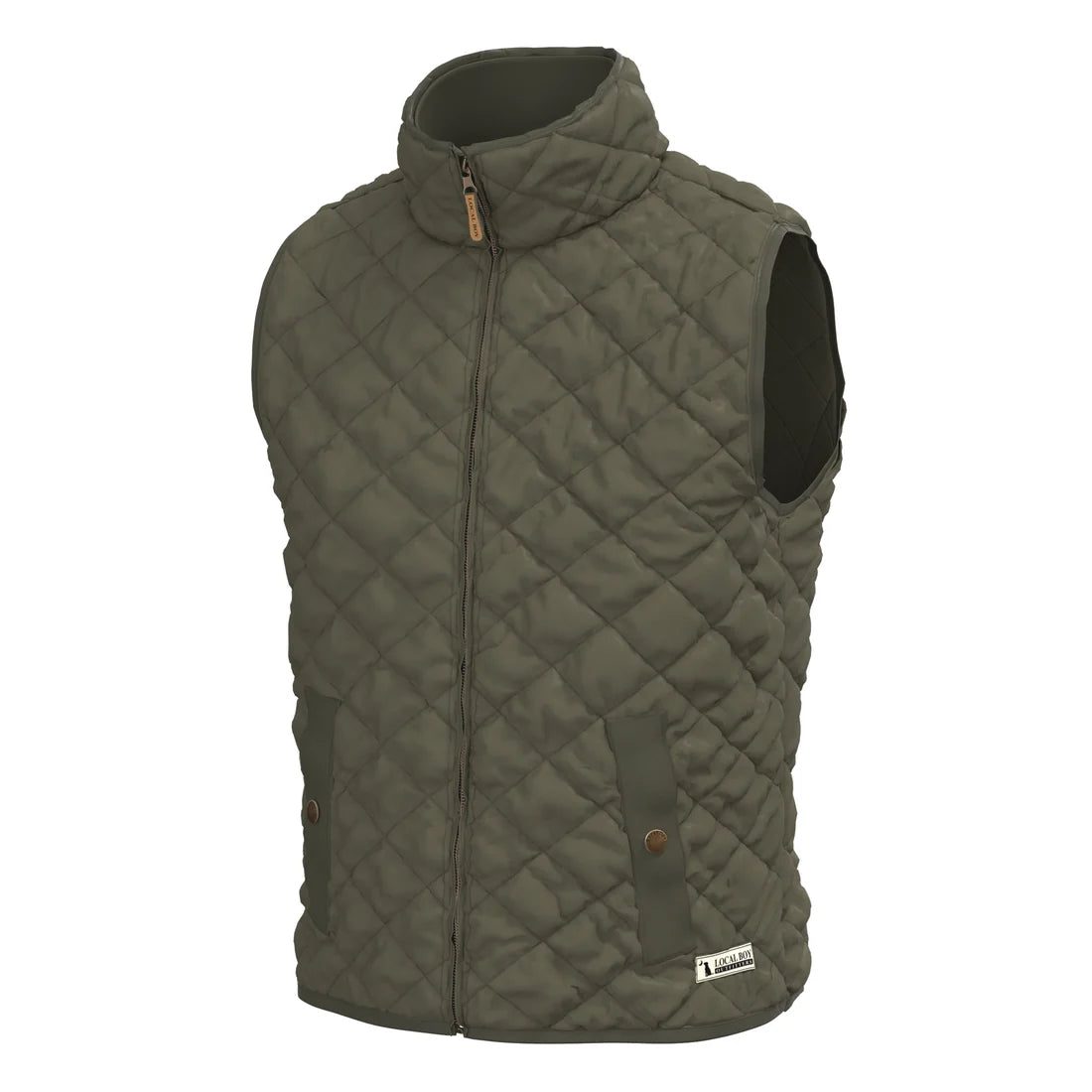 Local Boy | Diamond Quilted Vest in Cedar