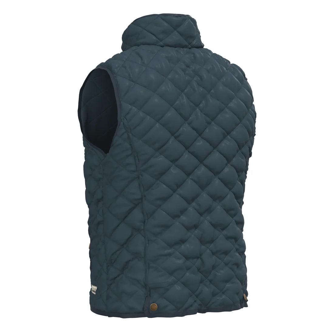 Local Boy | Diamond Quilted Vest in Dark Blue