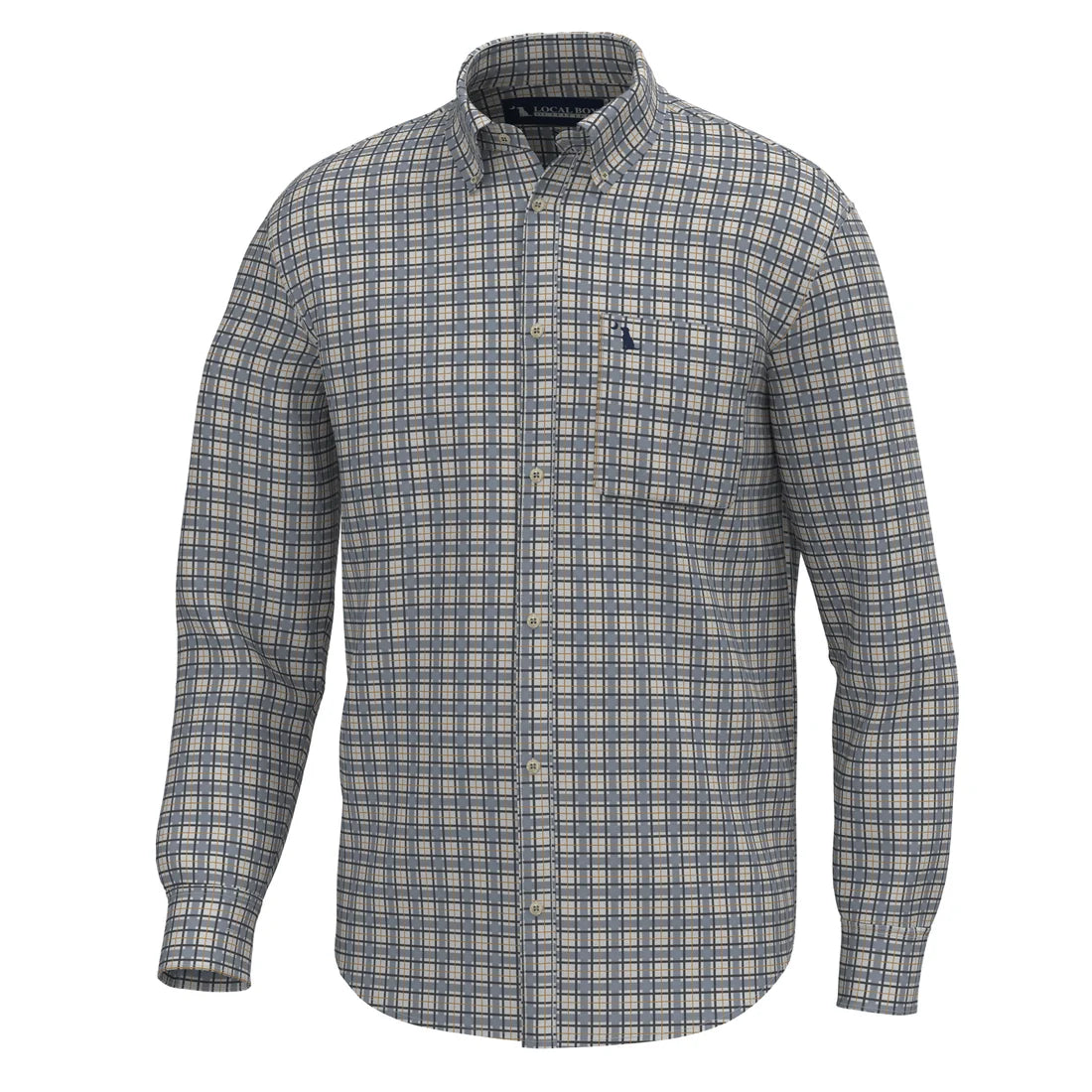 Local Boy | Faulk Dress Shirt in Slate / Rust / Navy