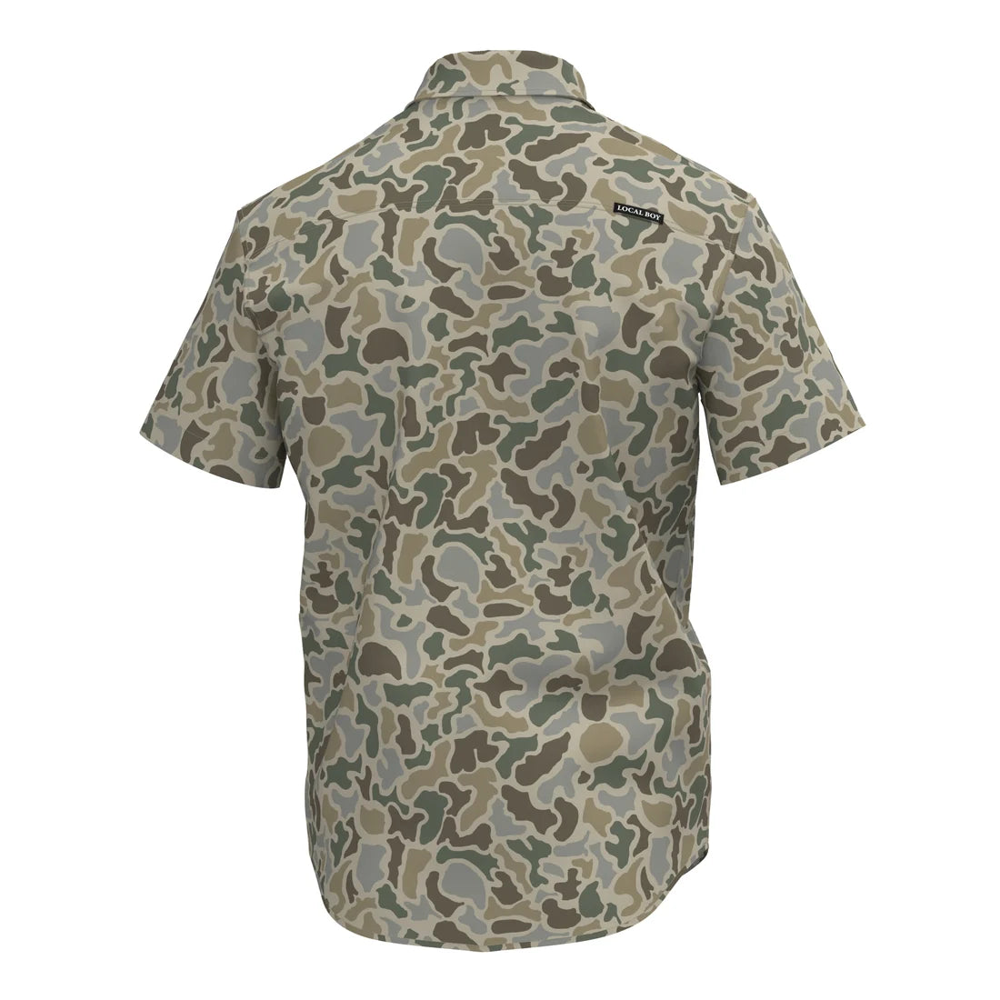Local Boy | Lowcountry SS Button Down in Localflage Sand