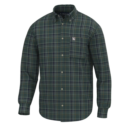 Local Boy | Powers Stretch Flannel in Spruce/ Navy/ Copper