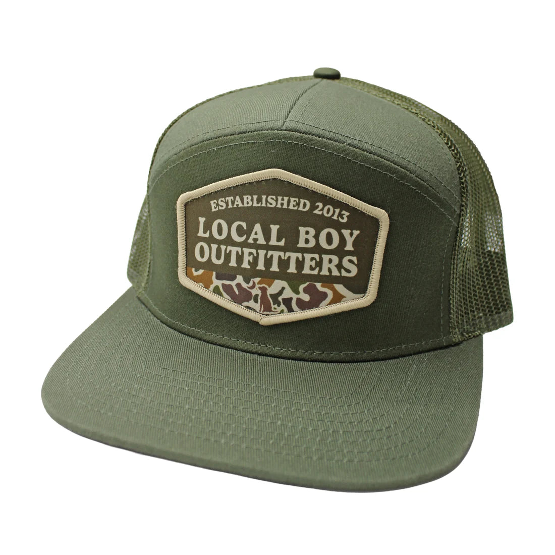 Local Boy | Vintage Established Badge & Panel Hat in Dark Green