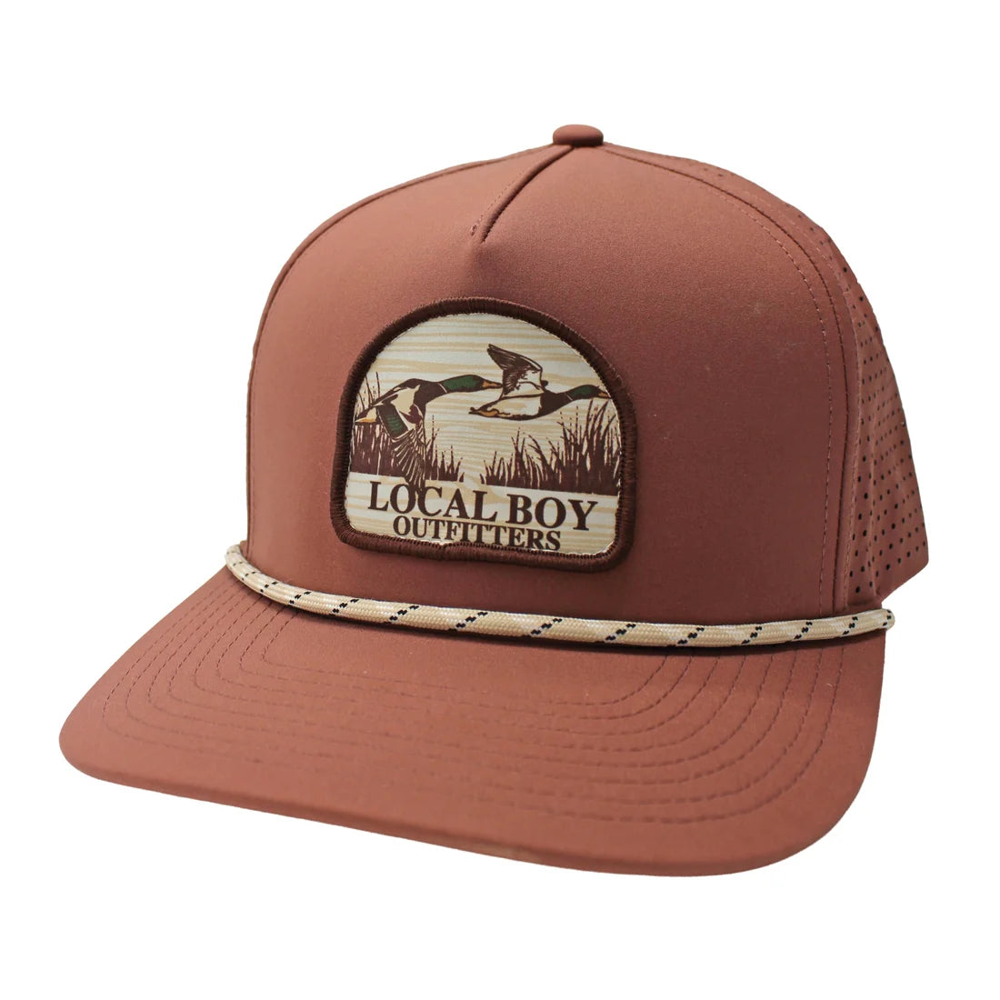 Local Boy | Mallard Marsh Patch Perforated Rope Hat