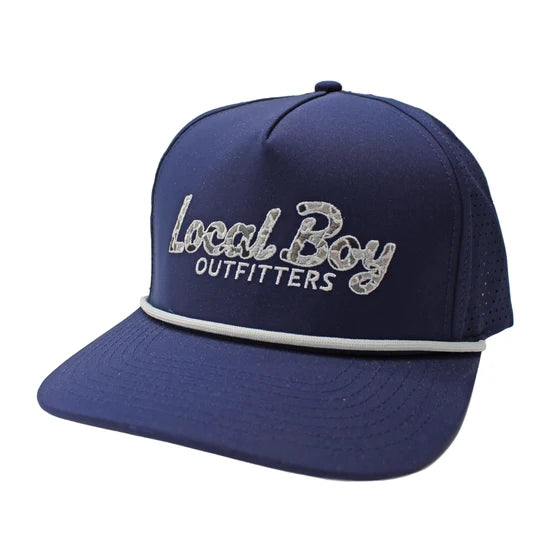 Local Boy | Youth Localflage Mark Script Perforated Rope Hat