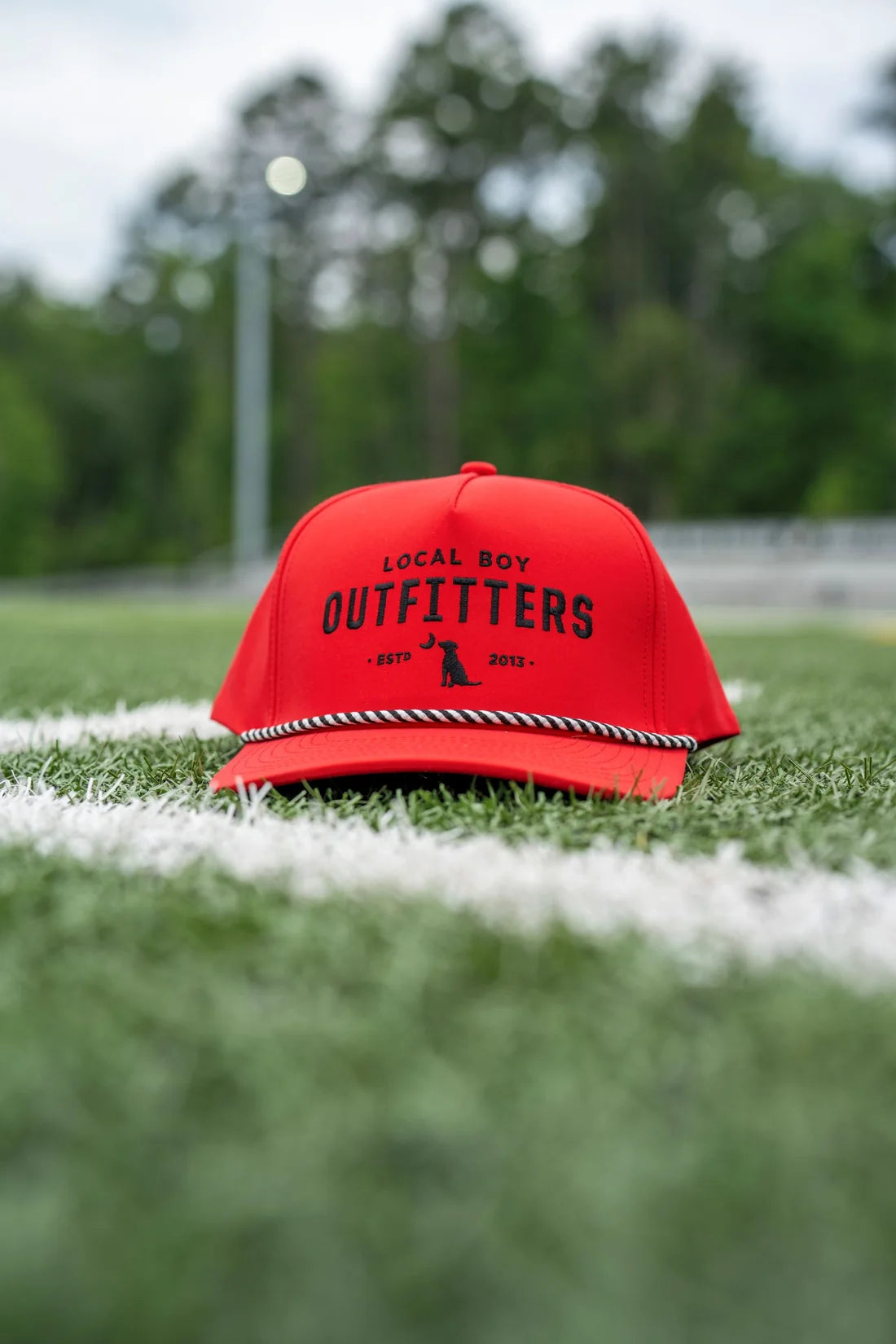 Local Boy | Collegiate High-Crown Rope Hat in Red