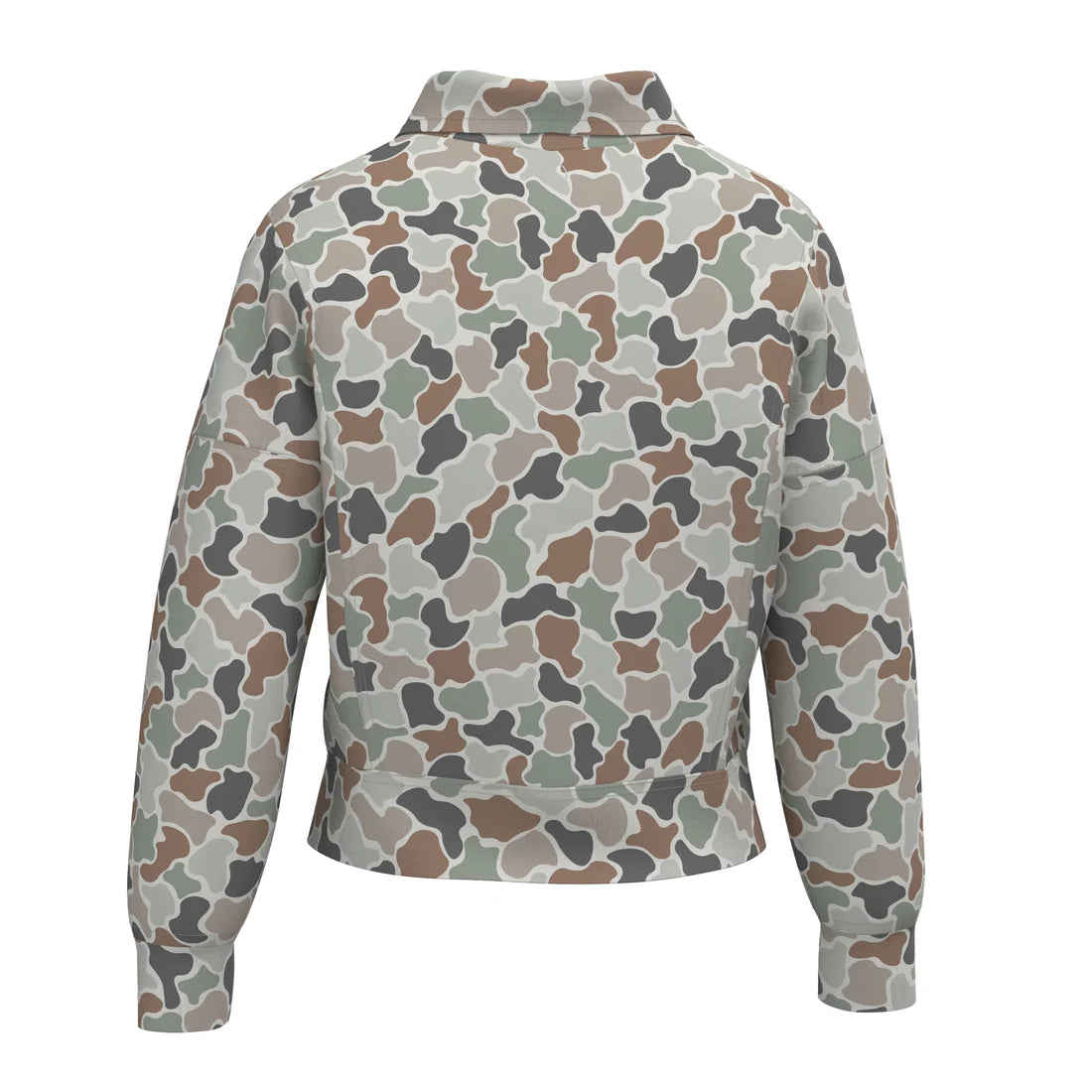 Local Girl | Velvet Fleece Quarter-Zip in Forest Camo Flora