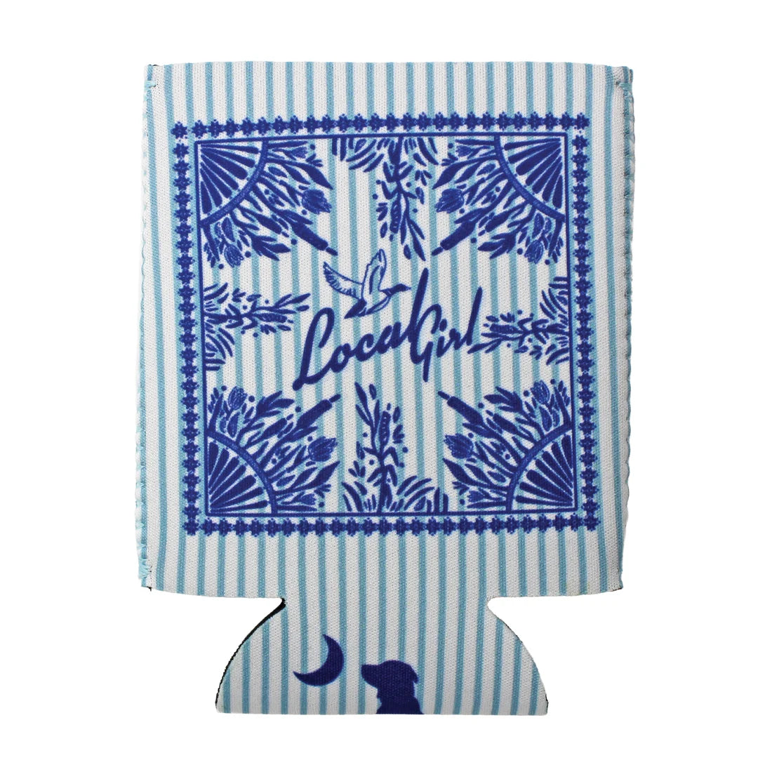 Local Girl | Marsh Ducks Koozie in Baby Blue/White Stripes