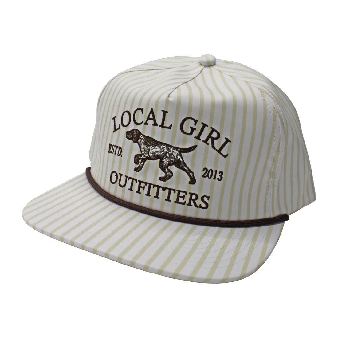 Local Girl | Original Spotter Low-Profile Rope Hat in Light Khaki Stripes