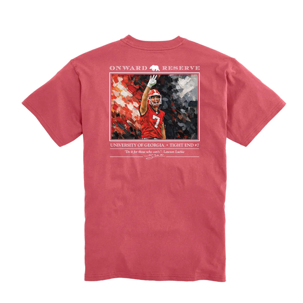 Onward Reserve | UGA Lawson Luckie Tee in Washed Red