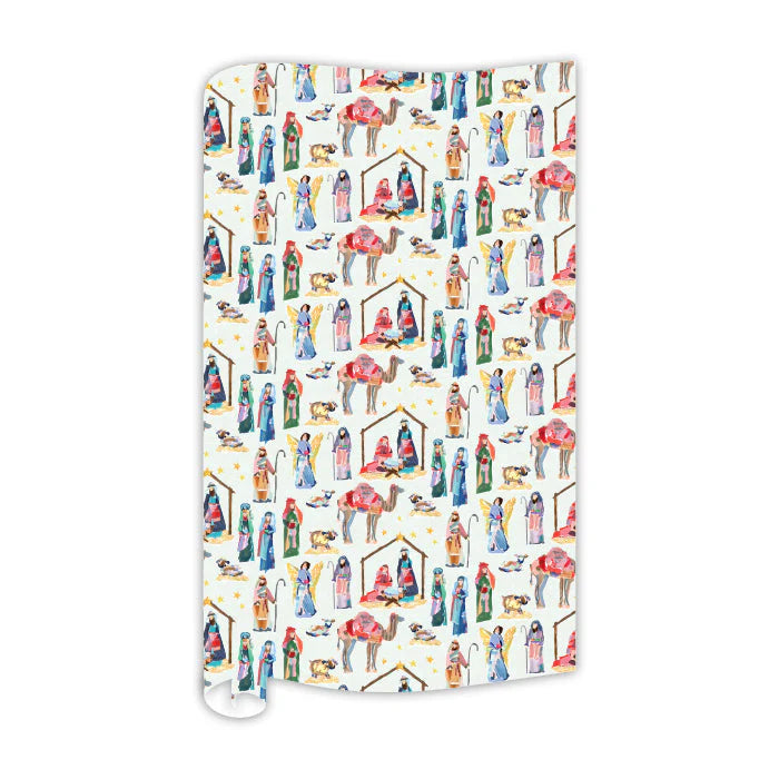 Lauren Dunn Nativity Scene Pattern Wrapping Paper