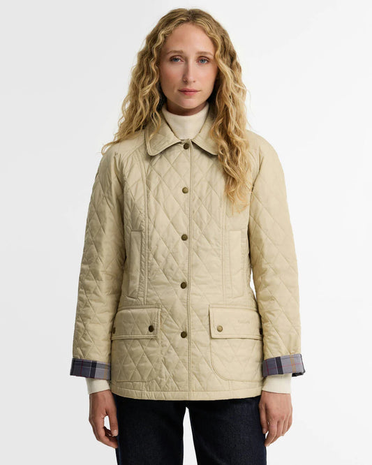 Barbour | Summer Beadnell Quilted Jacket in Pearl