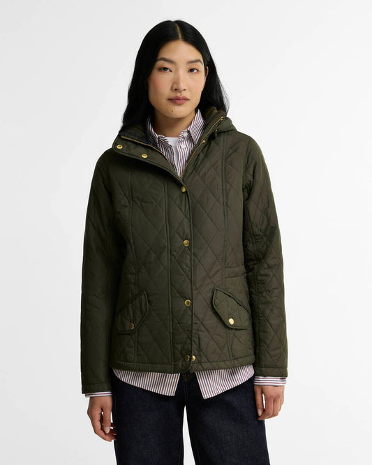 Barbour | Millfire Quilted Jacket in Olive