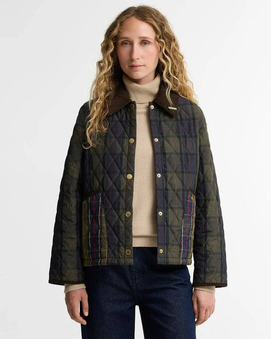 Barbour | Tartan Reimagined Icons Tartan Cropped Liddesdale Quilted Jacket