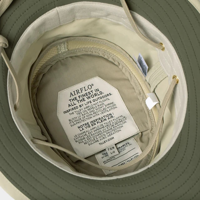 Tilley | AIRFLO Medium Brim Sun Hat in Khaki Olive