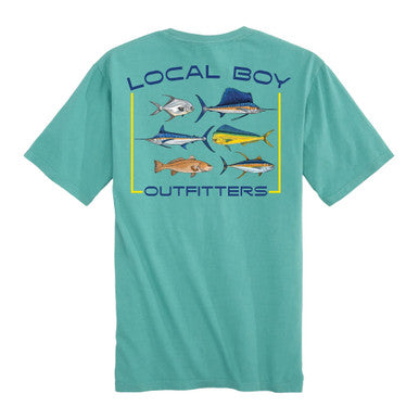 Local Boy | Youth Saltwater Species T-Shirt in Seafoam