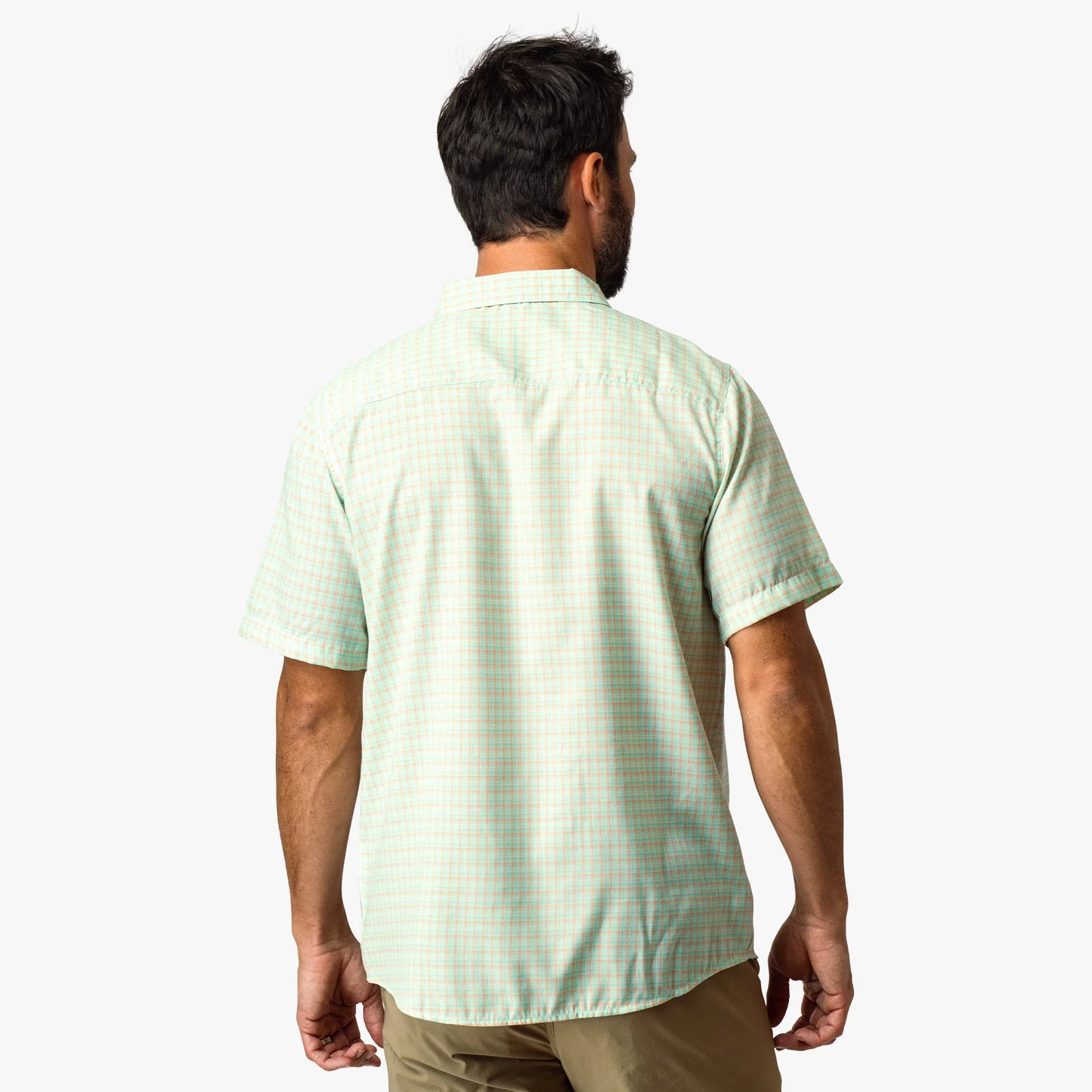 AFTCO | Dorsal Short Sleeve Button Down in Aqua Glass