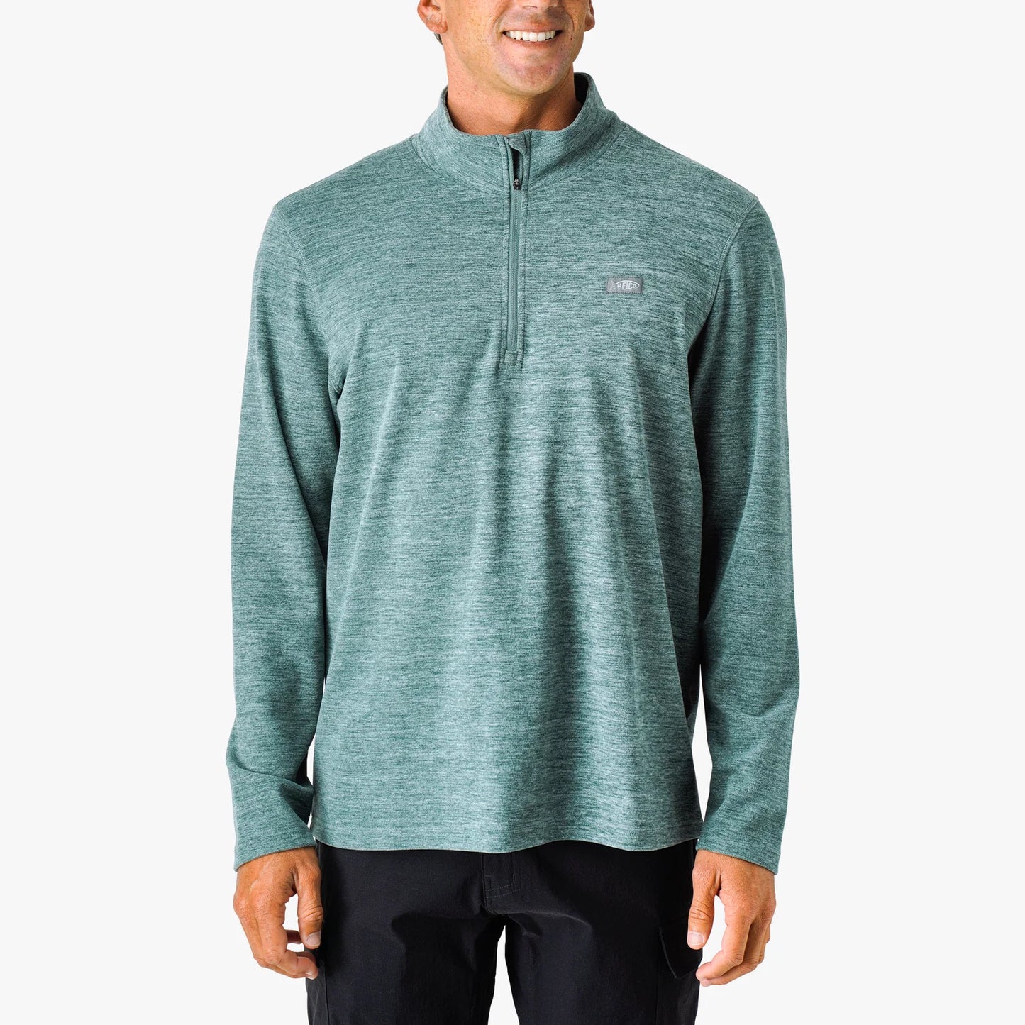 AFTCO | Coastal Layer 1/4 Zip in Dark Sea Heather