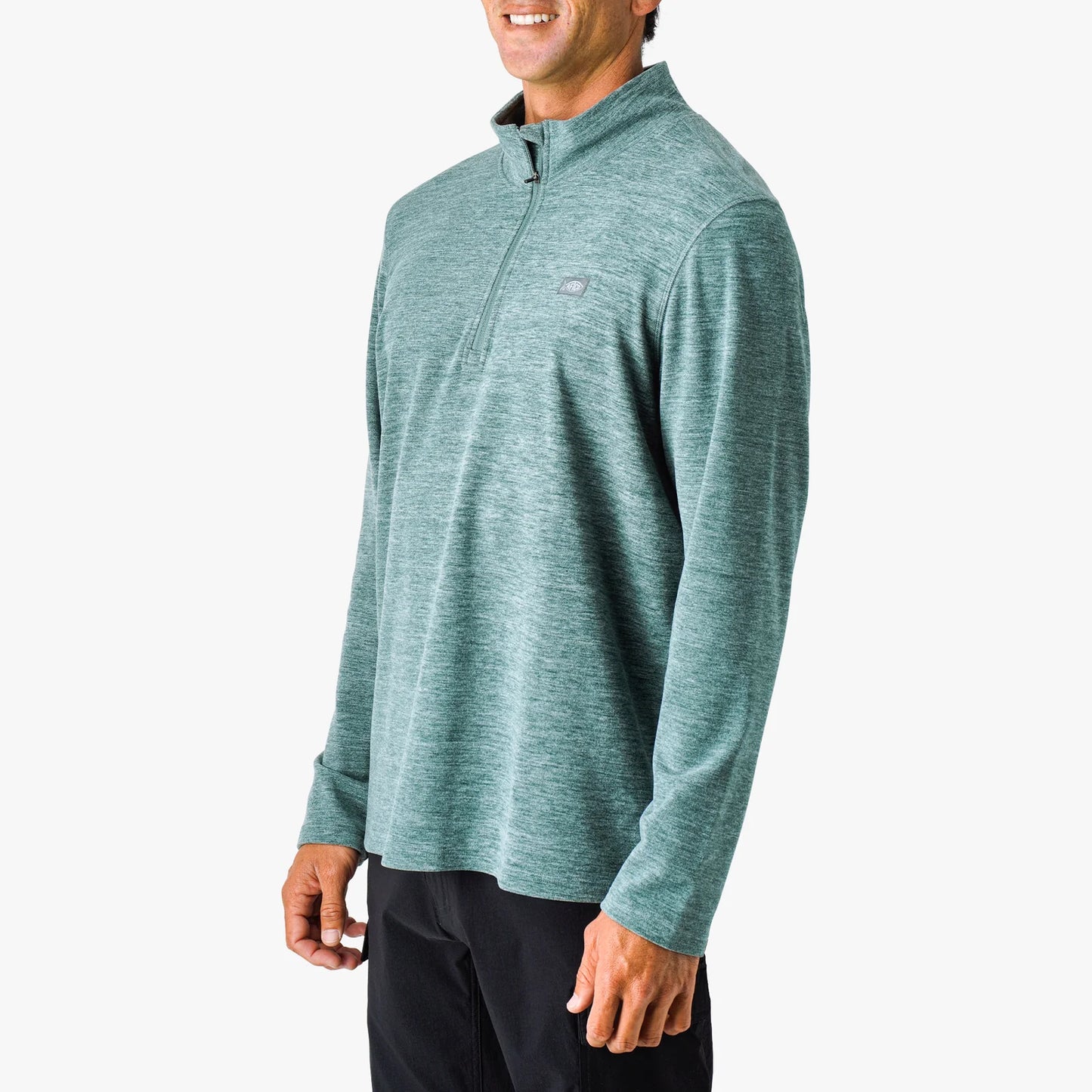 AFTCO | Coastal Layer 1/4 Zip in Dark Sea Heather