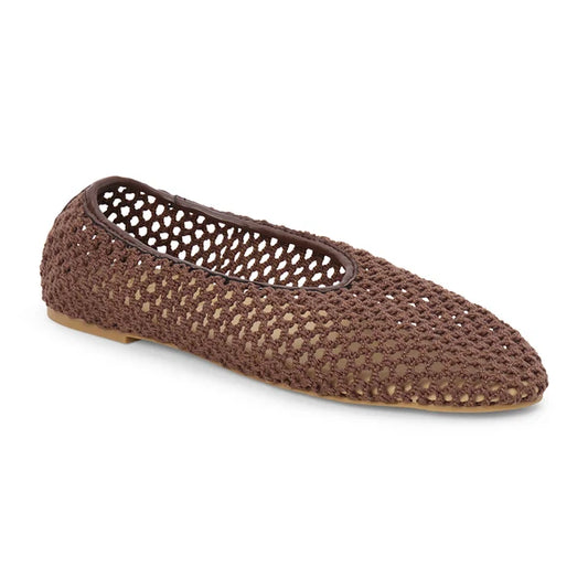Matisse | Marta Woven Flat in Chocolate