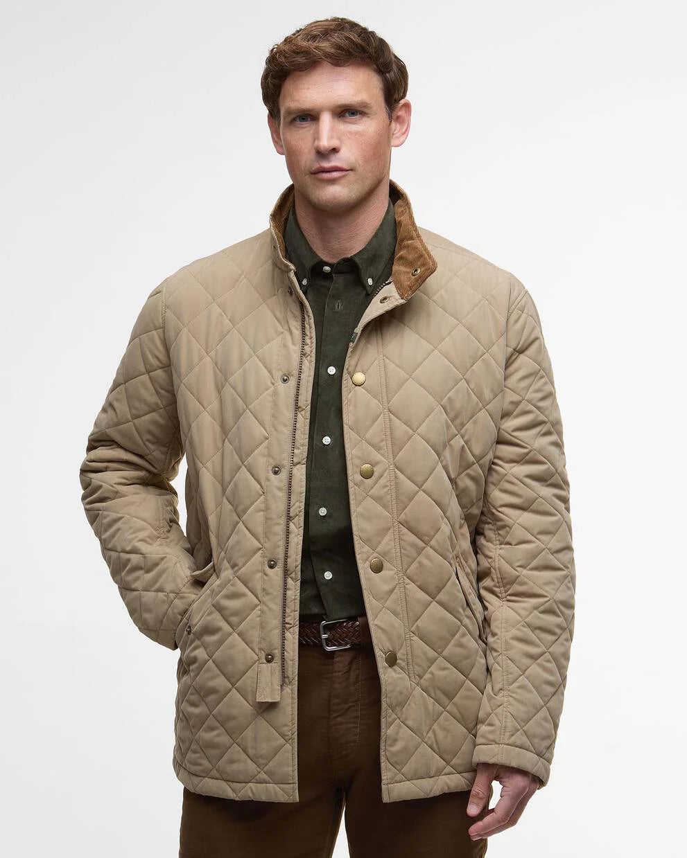 Barbour | Shoveler Quilted Jacket in Military Brown