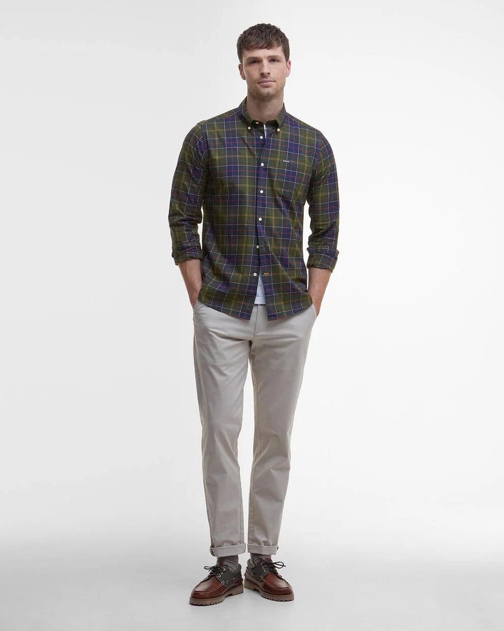 Barbour | Wetheram Tailored Long-Sleeved Shirt in Classic Tartan