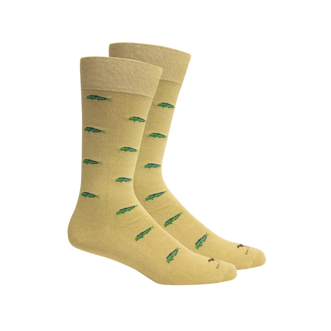 Brown Dog | Mahi Crew Socks in Khaki