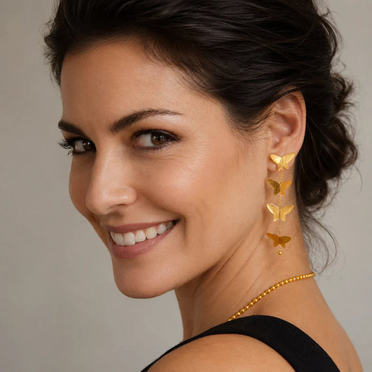 Betty Carré | Papillon Butterfly Dangle Earrings in Gold