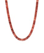 Elle Beaded Necklace in Dark Coral