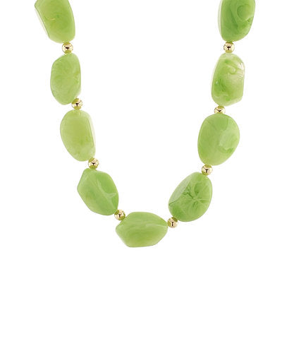Winnie Beaded Necklace in Green