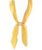 Nora Pearl Scarf Necklace in Yellow