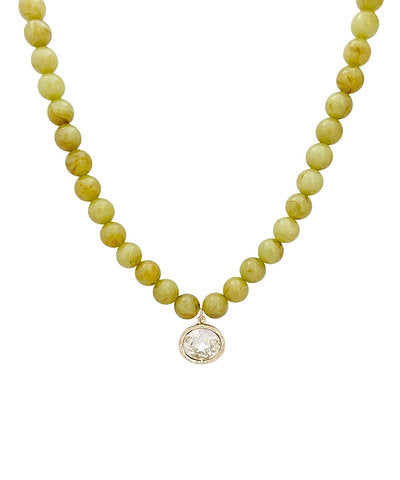 Grove Charm Necklace in Olive
