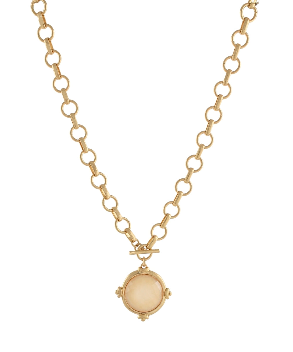 The Brooke Stone Necklace in Beige