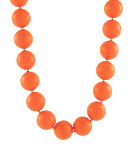 Sophie Gumball Necklace in Orange