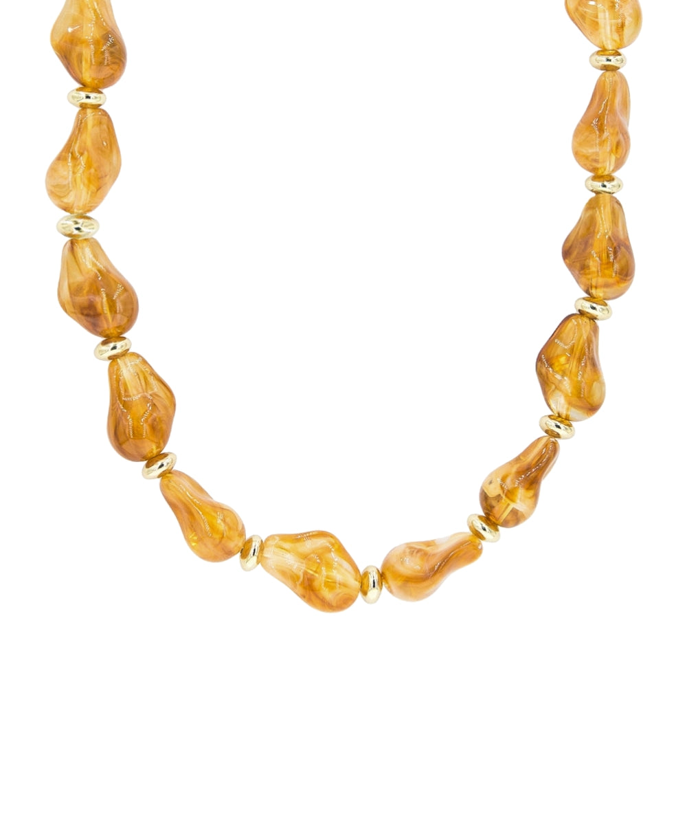 The Julia Necklace in Light Brown