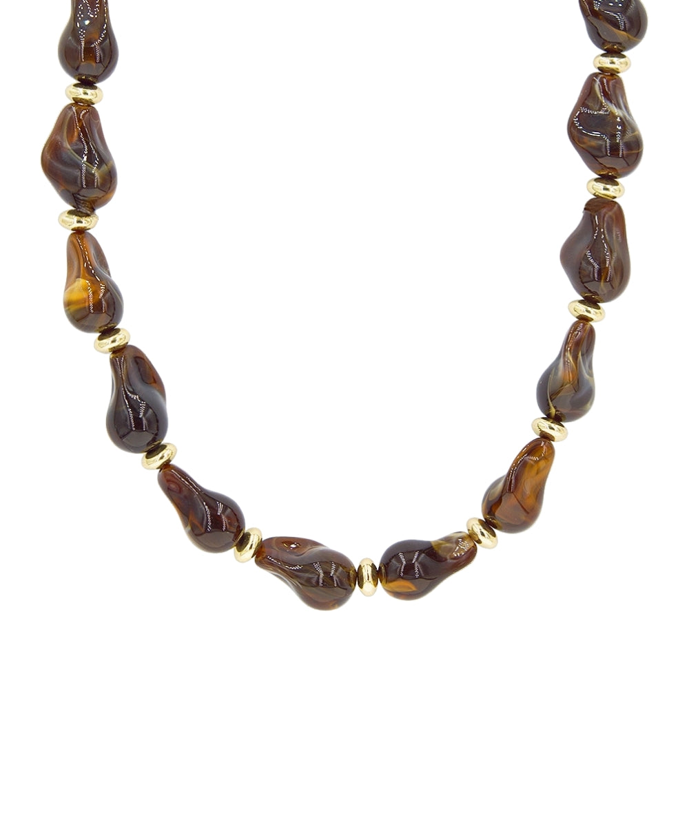 The Julia Necklace in Dark Brown