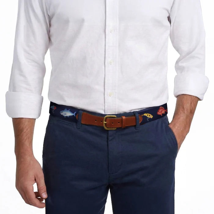 Smathers & Branson | Fish & Tackle Belt in Dark Navy