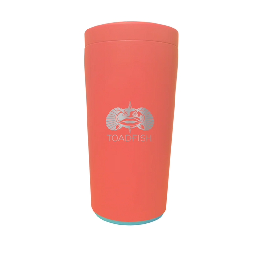 Toadfish | Non-Tipping Universal Can Cooler in Coral