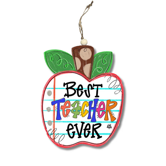 Best Teacher Ever Apple Ornament