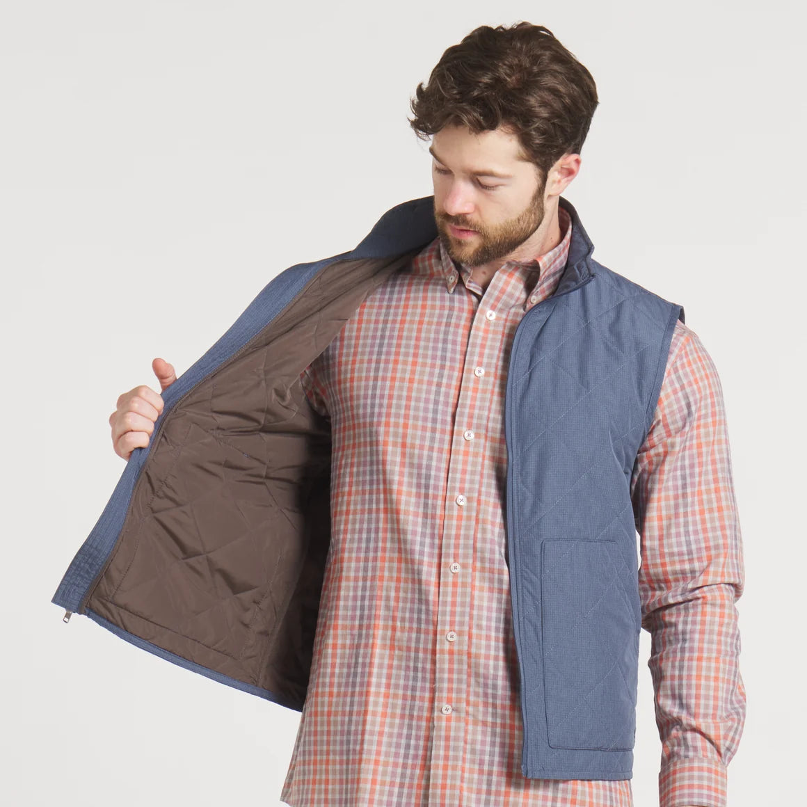 Southern Marsh | Bryson Ripstop Quilted Vest in Navy