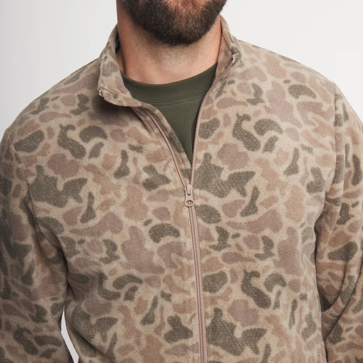 Southern Marsh | Longfellow Fleece Jacket - Retro Camo in Burnt Taupe