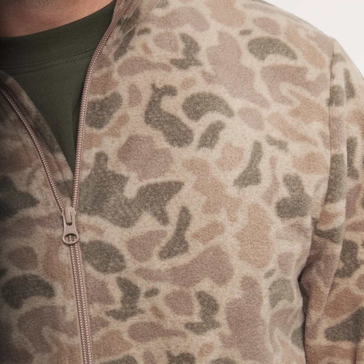 Southern Marsh | Longfellow Fleece Jacket - Retro Camo in Burnt Taupe