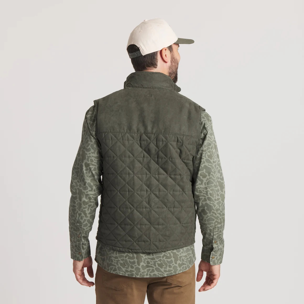 Southern Marsh | Lawrence Quilted Vest in Dark Olive