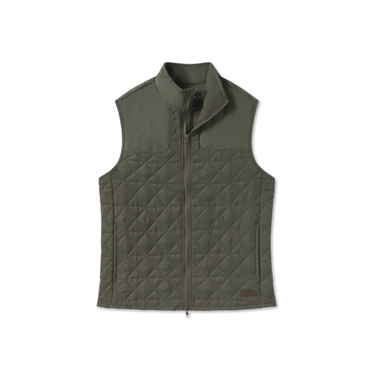 Southern Marsh | Lawrence Quilted Vest in Dark Olive