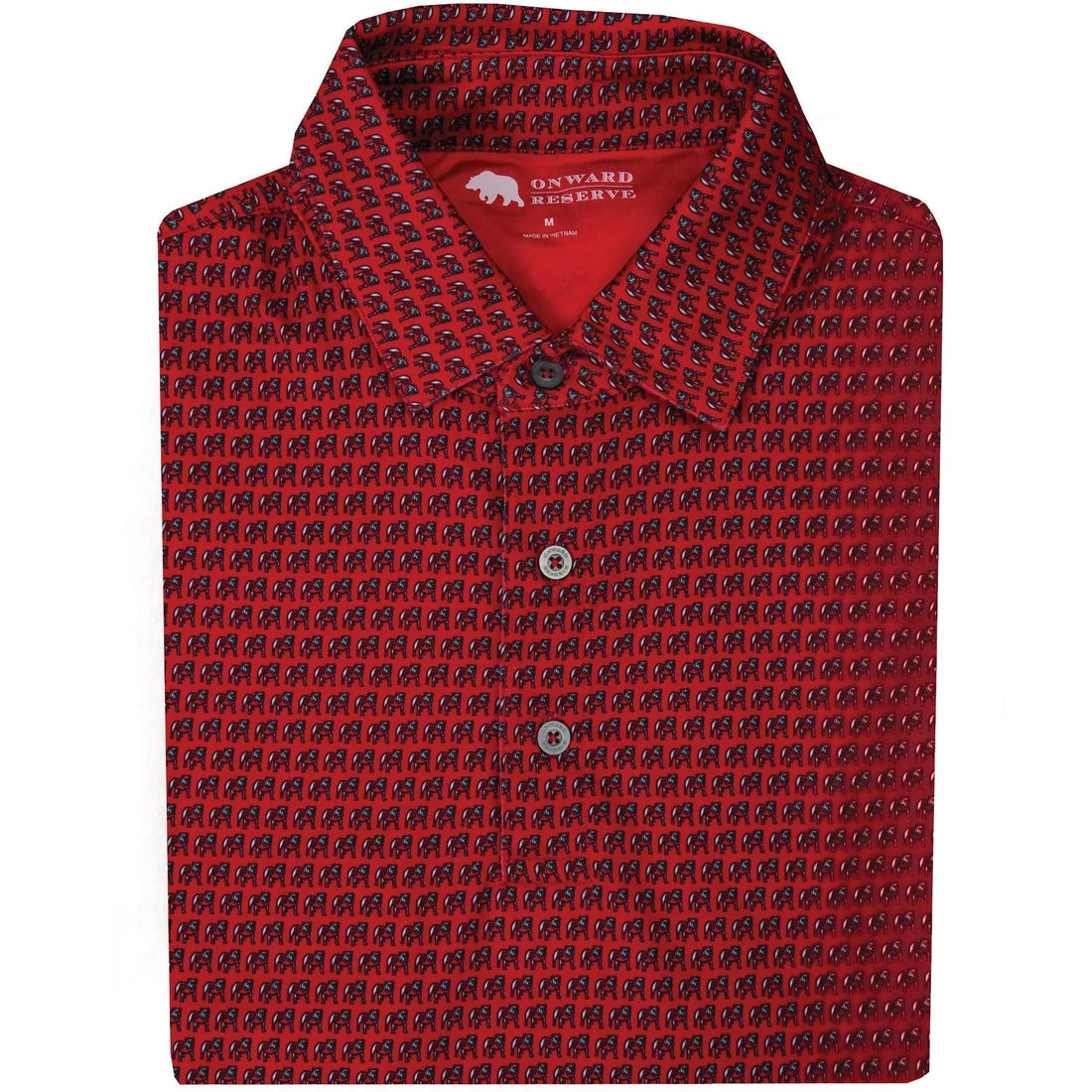 Onward Reserve | UGA Standing Bulldog Printed Polo in Red