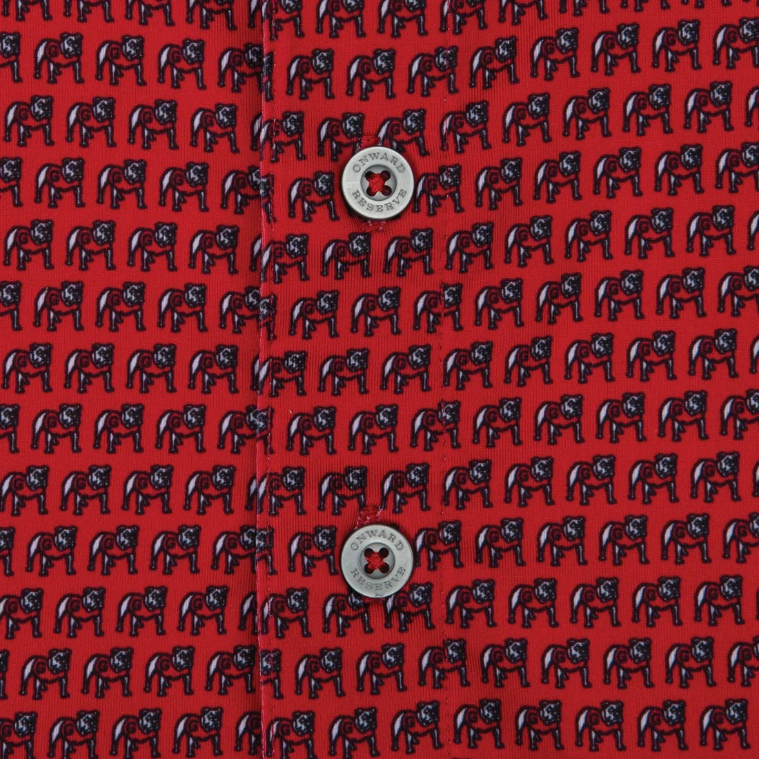 Onward Reserve | UGA Standing Bulldog Printed Polo in Red