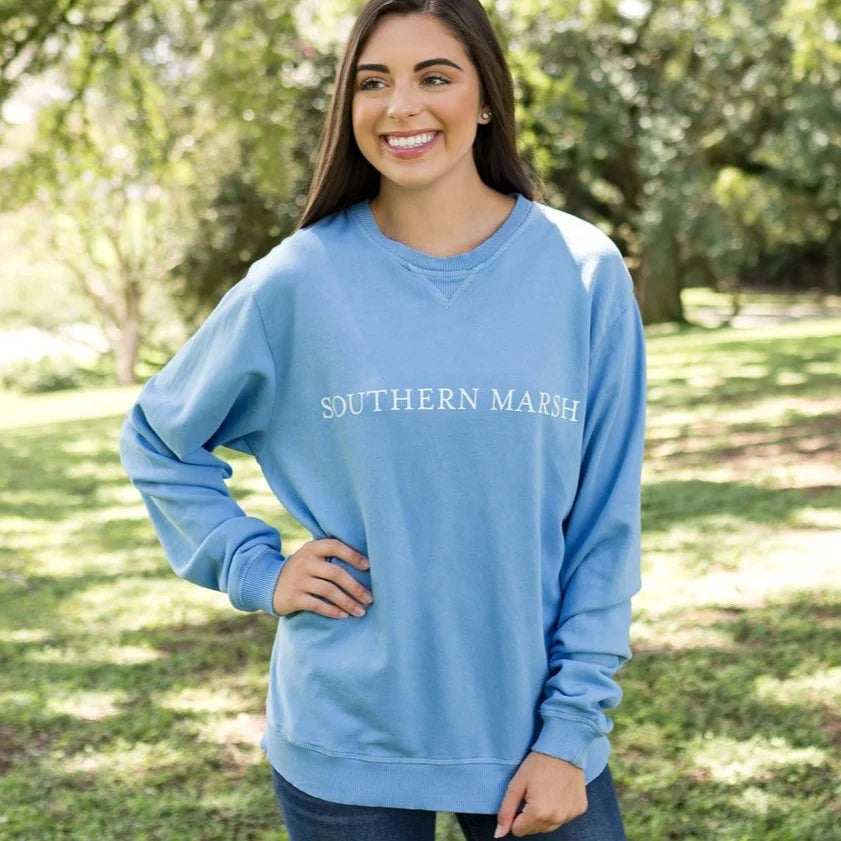 Southern Marsh | SEAWASH Sweatshirt in Washed Blue