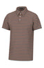 Southern Point | Humphrey Stripe Polo in Red/Navy/Tan