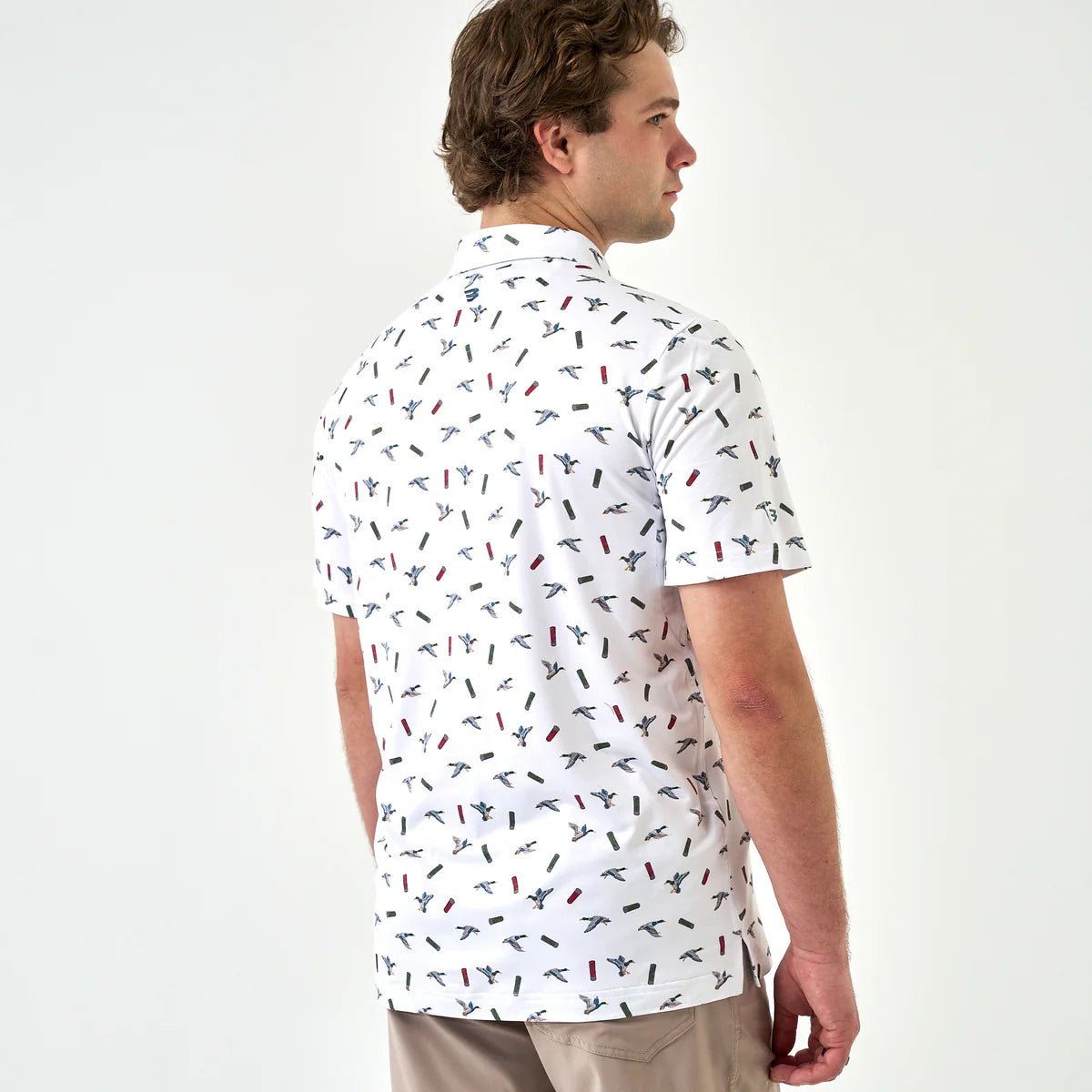 Burlebo Performance Polo - Ducks And Shells in White
